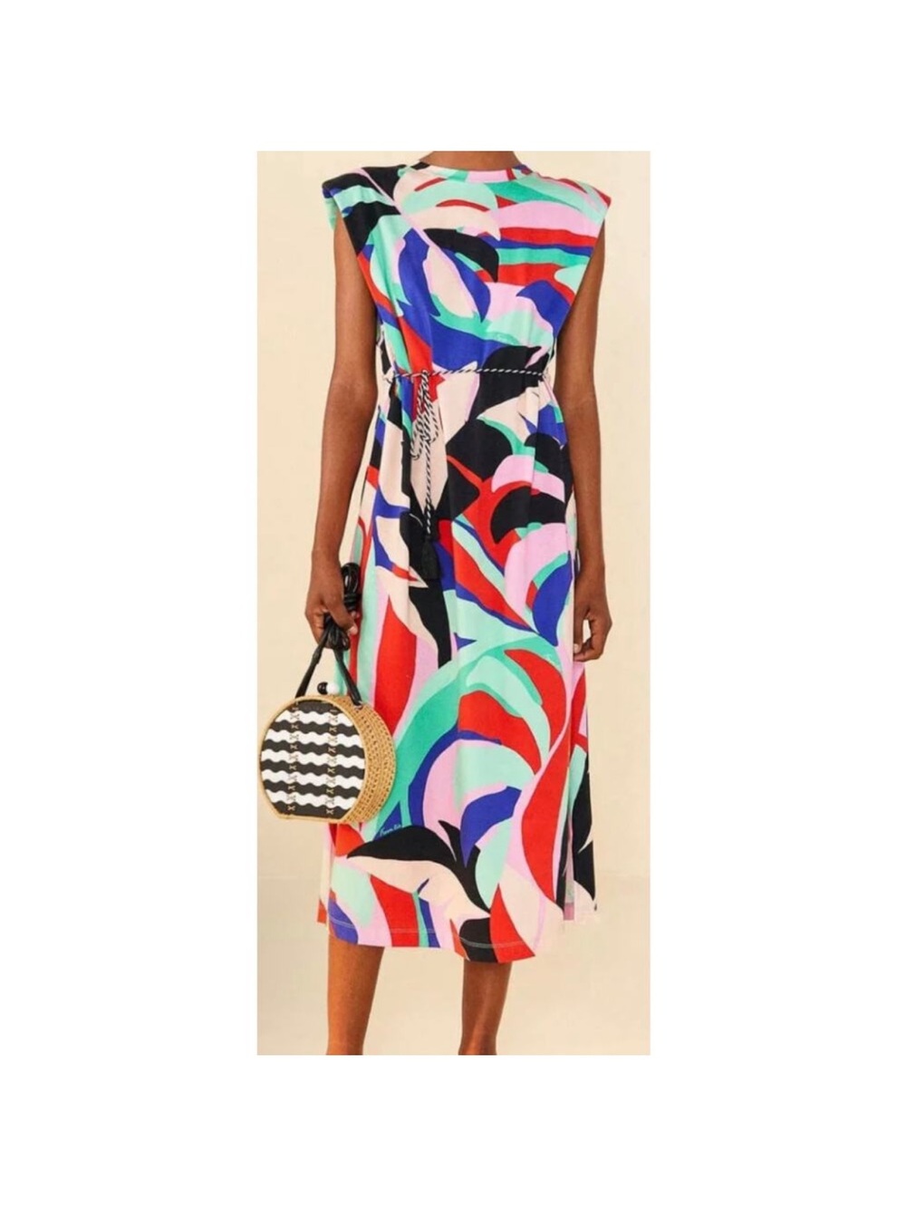 Farm Rio Abstract Print Midi Dress